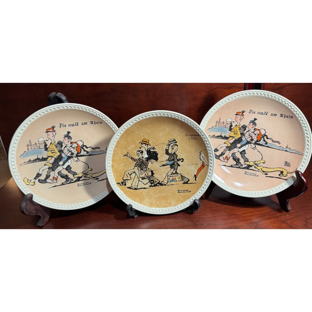 Collector Plates from "Rockwell on Tour Series Newell Pottery by Norman Rockwell